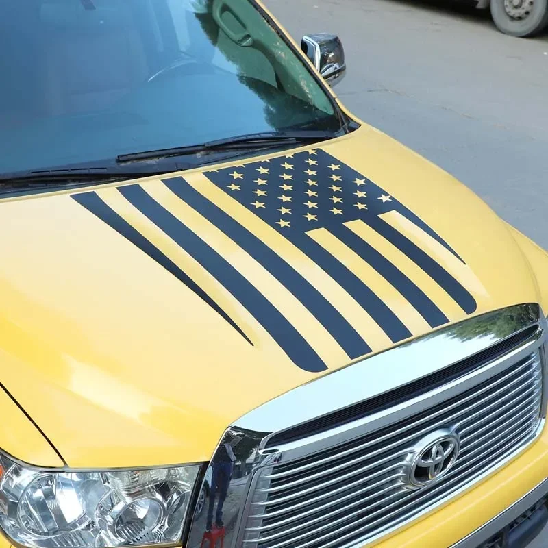 

For Toyota Tundra 2007-2013 PVC Black Car Hood Engine Cover Trim Sticker Car Accessories