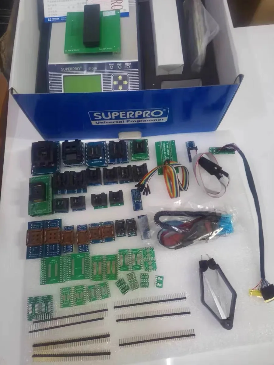 

XELTEK SuperPro 6100N Programmer + 45 Adapters With EDID Cable + ISCP Cable Universal Programmer