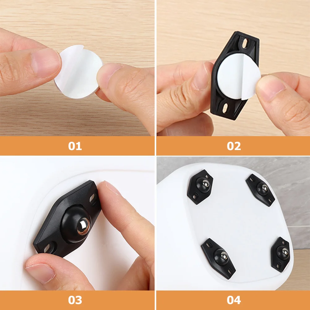 8 Stück Lenk rollen klebrige Riemens ch eiben selbst klebende Räder Elektro gerät klein