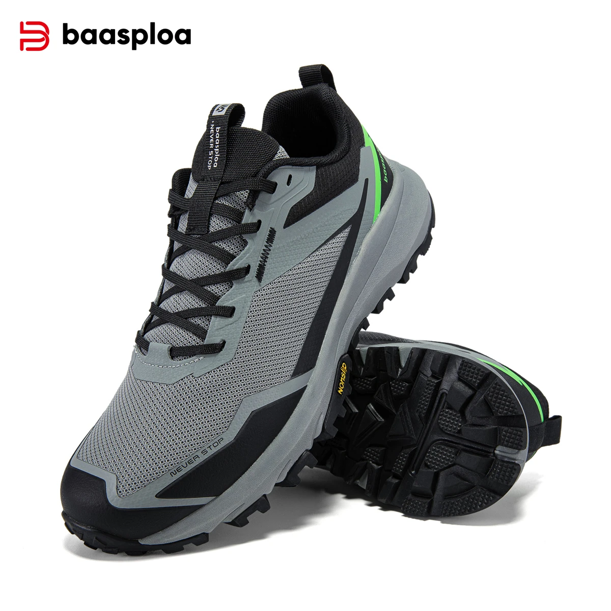 Bassploa Men Hiking Shoes New Fashion Lightweight Outdoor Sneakers Men Walking Shoes Comfort Non-Slip Wear Resistant Outdoor image 4