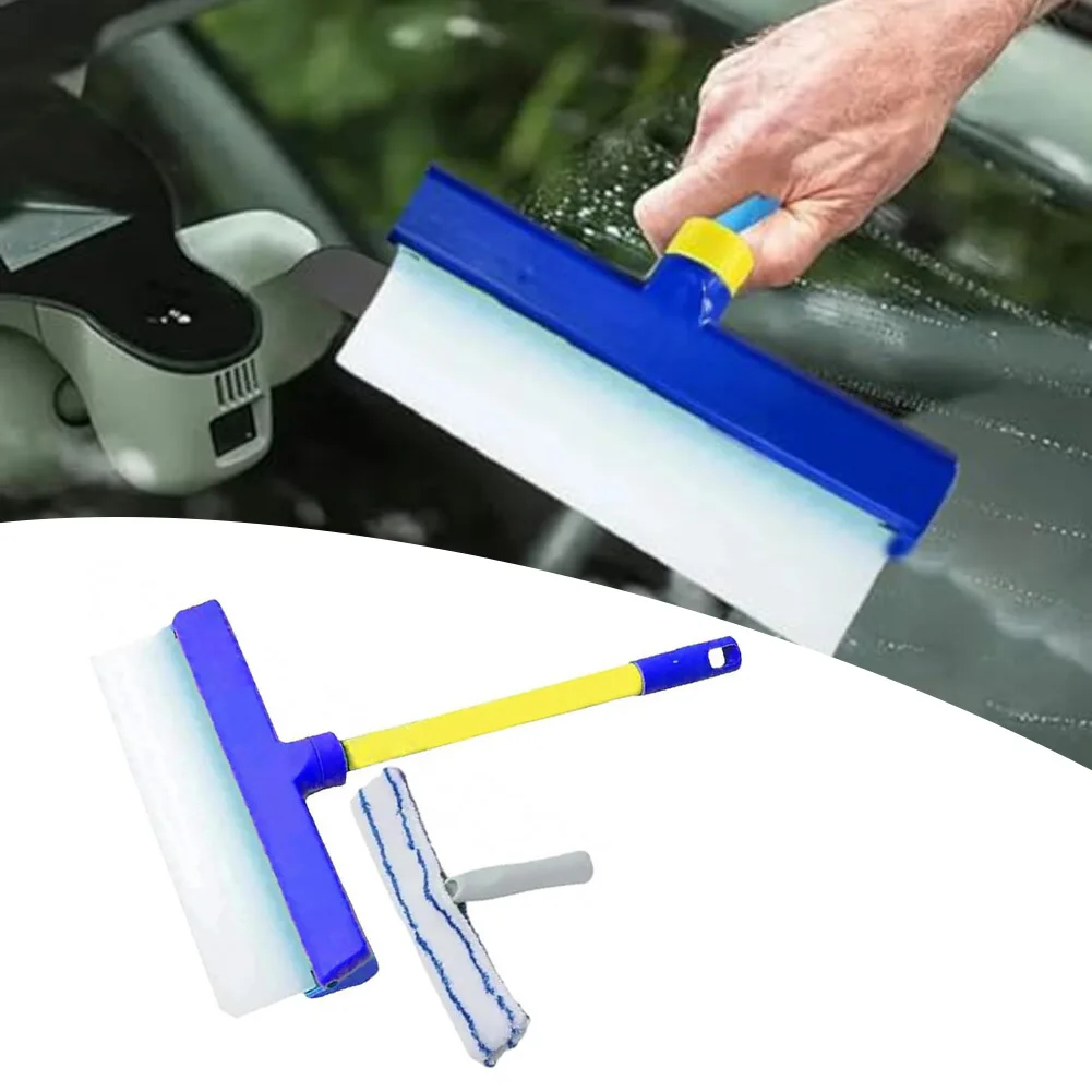 

1pcs Car Recyclable Silicone Window Squeegee Kit Single Ultrafine Fiber Cloth Cover Cleaning Tool Accessories