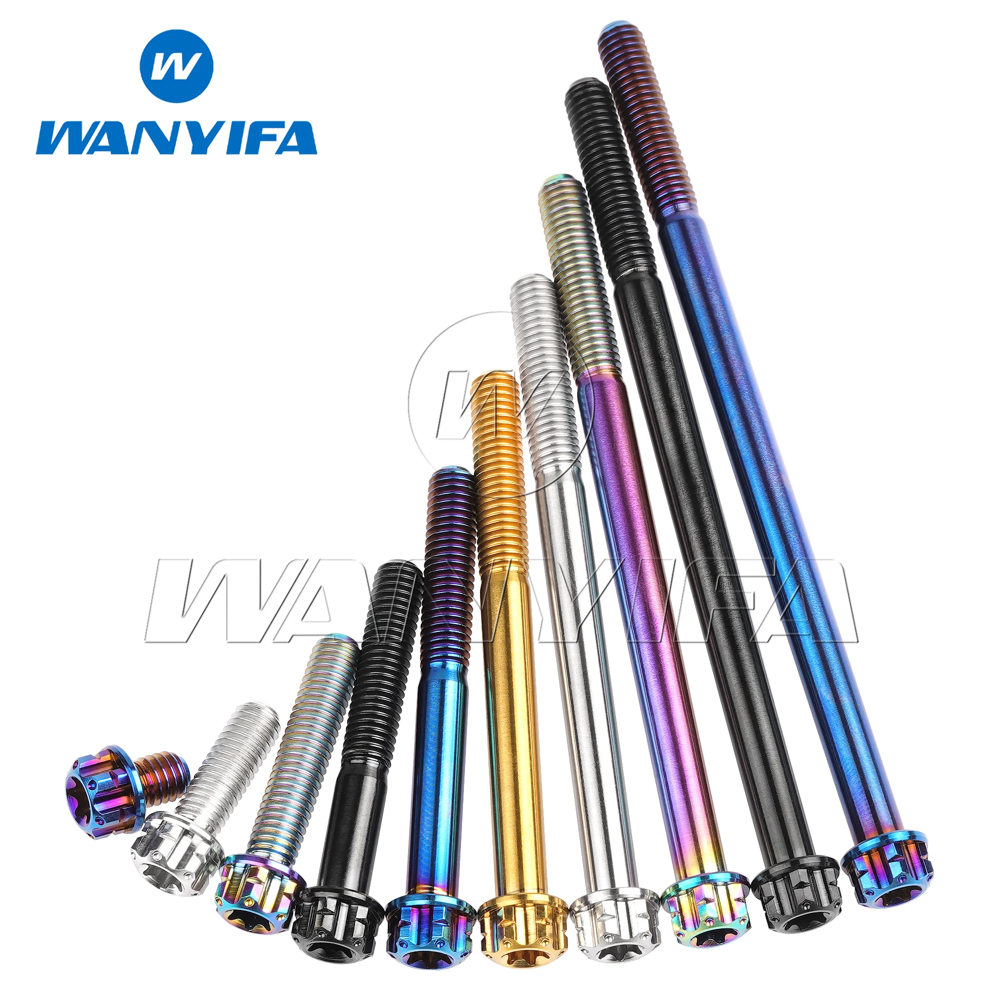 

Wanyifa Titanium Bolt M5X6 - 90mm Marked Small Flange Screw for Bicycle Parts