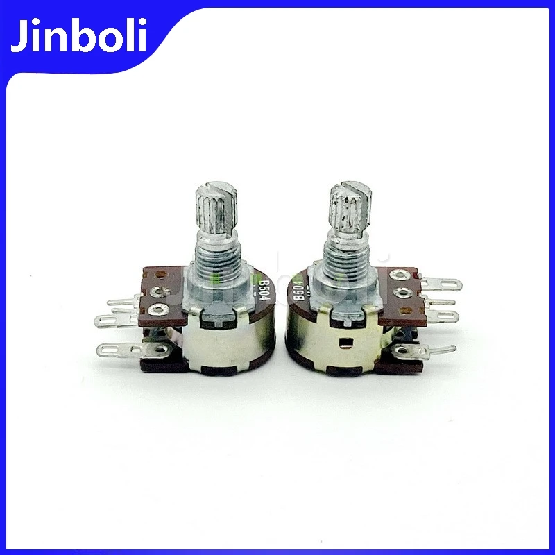 2PCS 16 Type 4Pins Single B500K B504 Dimming Audio Speaker Volume Potentiometer With Switch