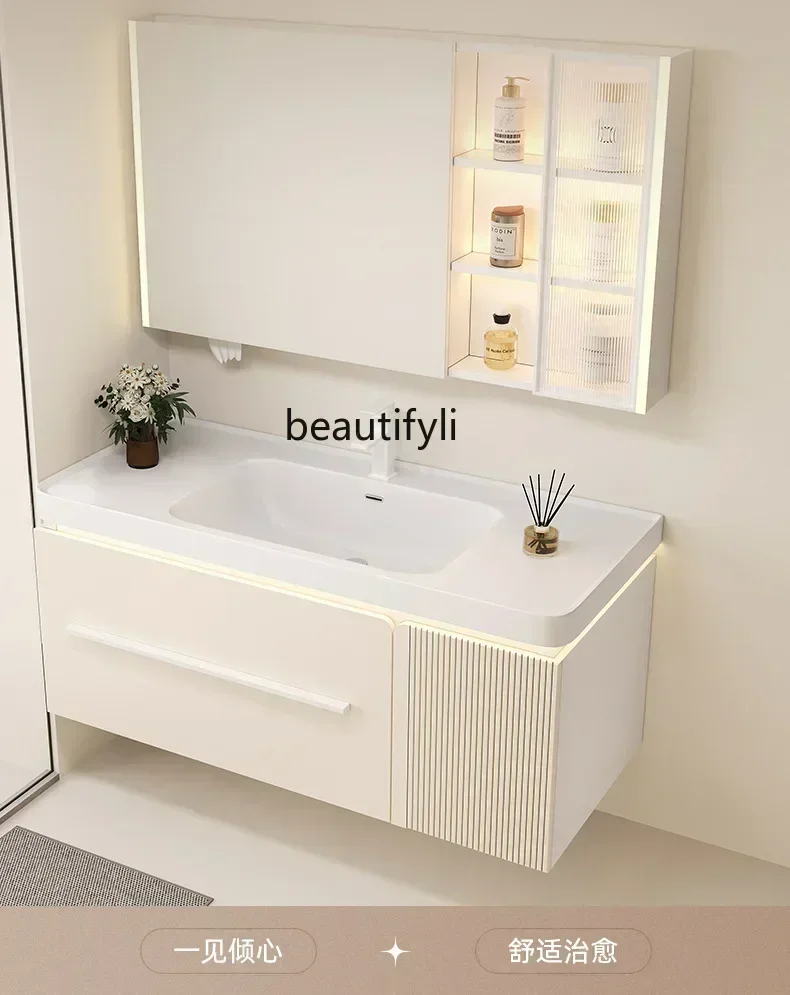 cn8617 LHY  Smart Mirror Cabinet Wash Basin Washbasin Cabinet Wash Basin Washstand Pool Bathroom Cabinet