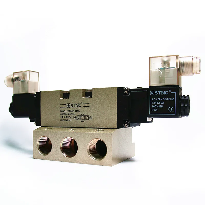 Pneumatic control element Pneumatic solenoid valve Dual electric control coil Cylinder reversing valve High flow