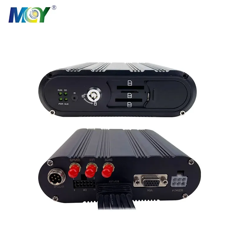 AHD720P 4CH Dual SD Cards Recorder MDVR 3G 4G WIFI GPS Tracking Mobile DVR MDVR Recording System Kits For Truck Bus Taxi Car