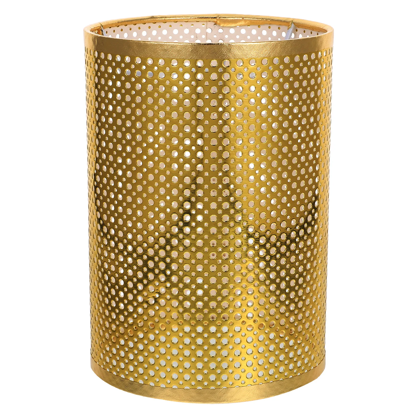 

Metal Lamp Shade E27 E14 Hollow Pendant Light Cover Drum Style Chandelier Replacement for Dining Room Living Bedroom Decorative