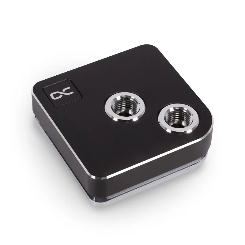 Alphacool Core 1 CPU-waterblok compatibel met AMD AM4, AM5, voor INTEL LGA 1700, 1851 koeler, vernikkeld koper, zwart, zilver, wit