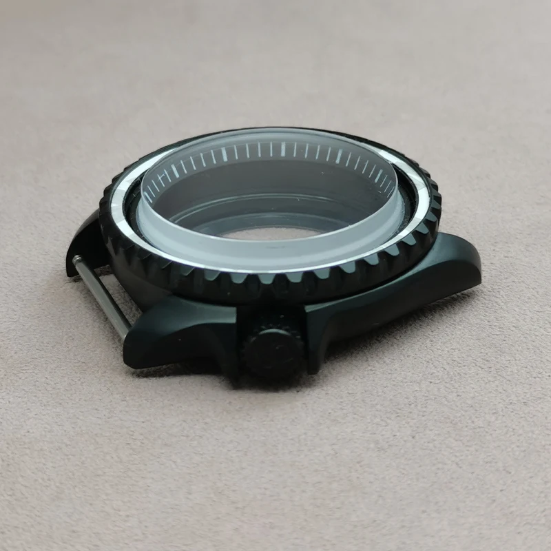 Mod 42mm SKX007 Watch Case Double Deck Sapphire Glass Fits NH35 NH36 4R 7S Movement Transparent Back Cover Men's Dive Watch Case