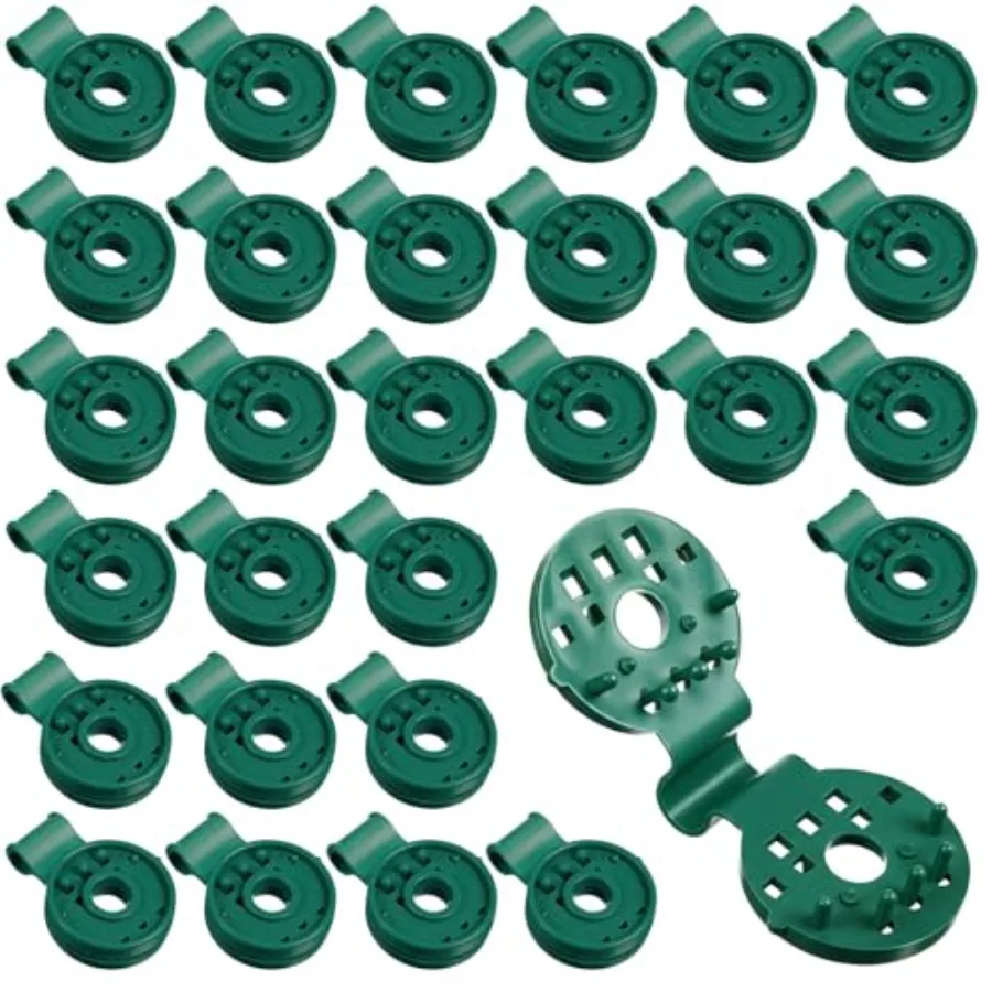 

30 Pcs Green Round Shade Cloth Plastic Clip Reusable Heavy Duty Sunshade Fabric Net Clip Attachment and Placement for Sun Shade