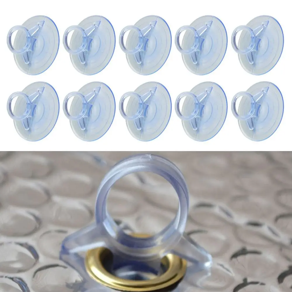 10PCS Clear Bathroom Supplies Car Sunshade Wall Hanger Hook Sucker Suction Cup