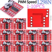 1-10PCS L298N DC Motor Driver Module Dual H Bridge Mini Dual DC Motor Module 2.5A Two Channel Reversing PWM Speed Components