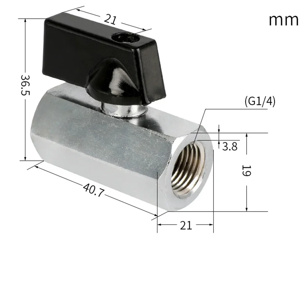 1pc 1/4inch Threaded Ball Valve Switch Air Compressor Water Gas Oil Shut Off Valve Regulate Control 2 Way Mini Ball Valve