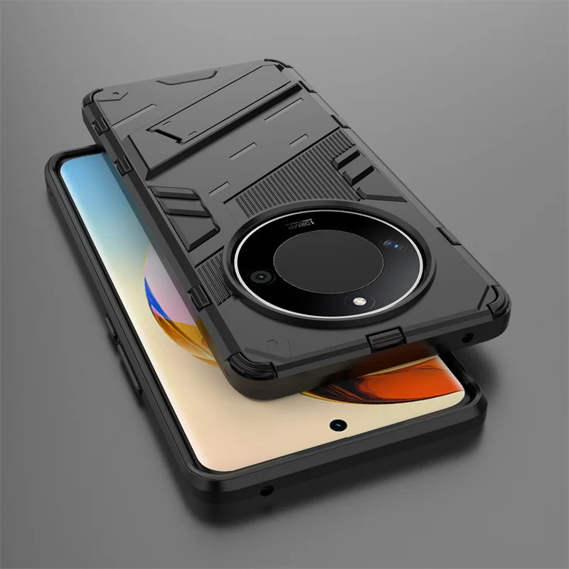 Per Honor X9b 5G Case Car Magnetic Holder cavalletto Hard PC Cover Capa On Honorx9b Xonor Honar Honer X9 b X 9b 5G Armor Coque