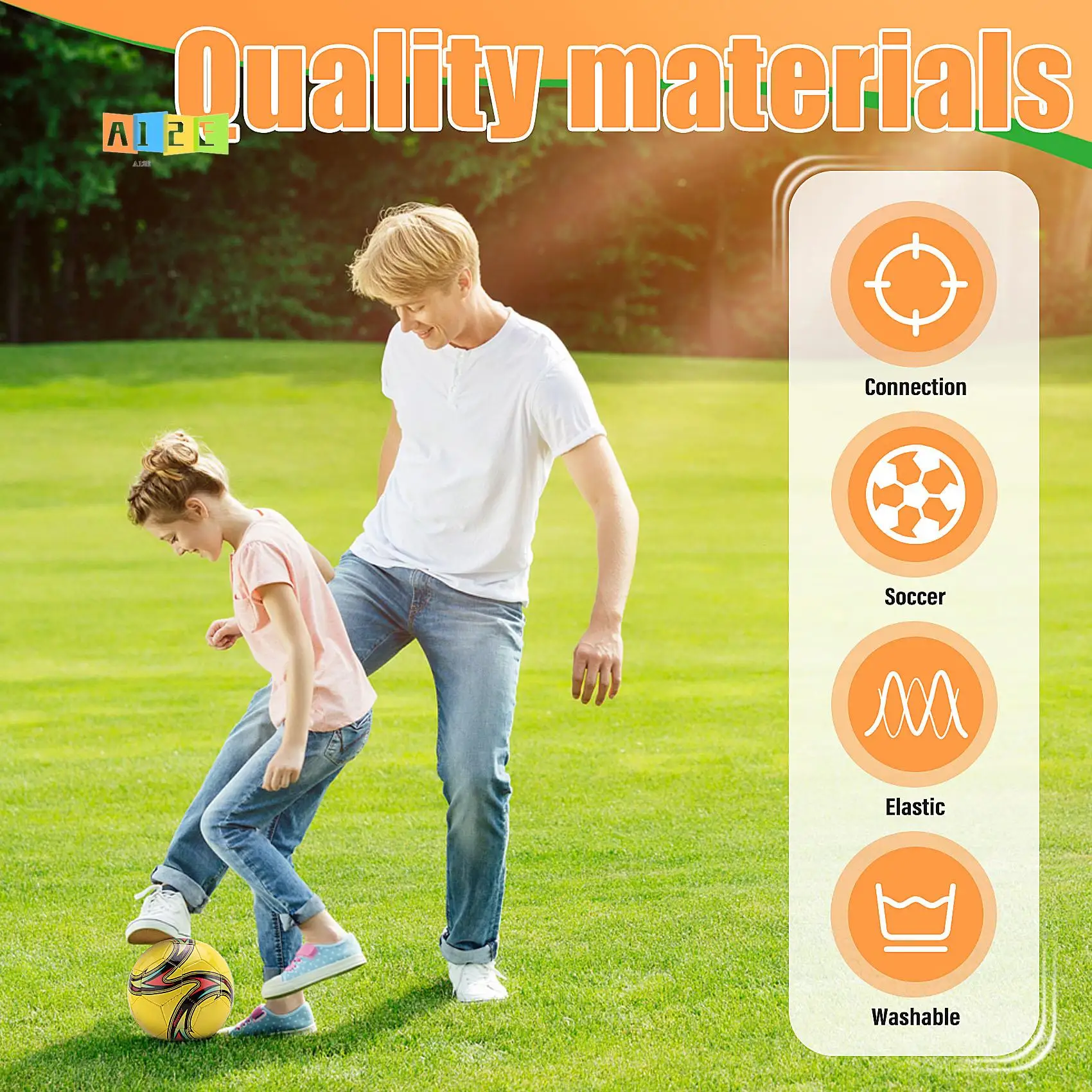 

Футбольный мяч A12E-Train из кожи, размер 5, для тренировок и матчей, нескользящий, для игры в помещении и на улице