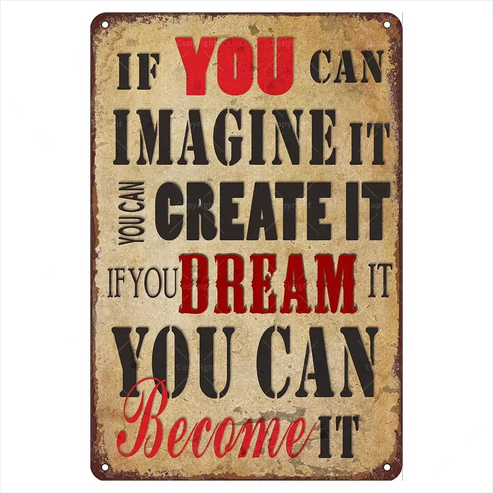 CREATE Retro Metal Tin Signs, 12