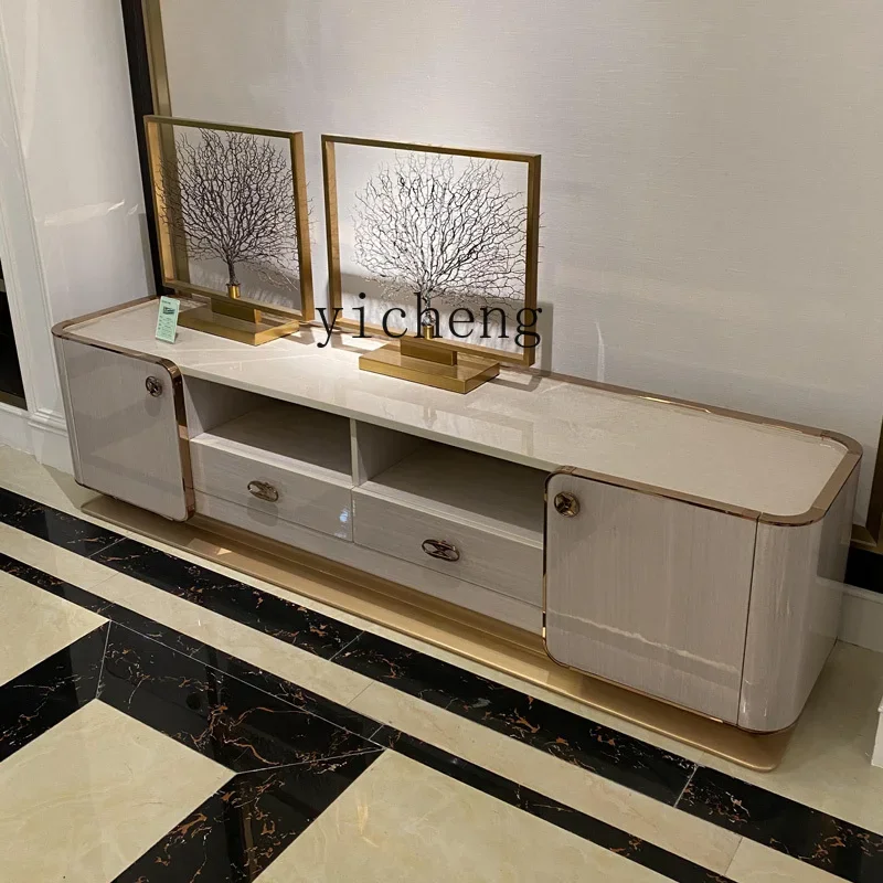 

W5.14 Italian light luxury TV cabinet, simple floor cabinet, audio-visual cabinet, large and small apartment furniture