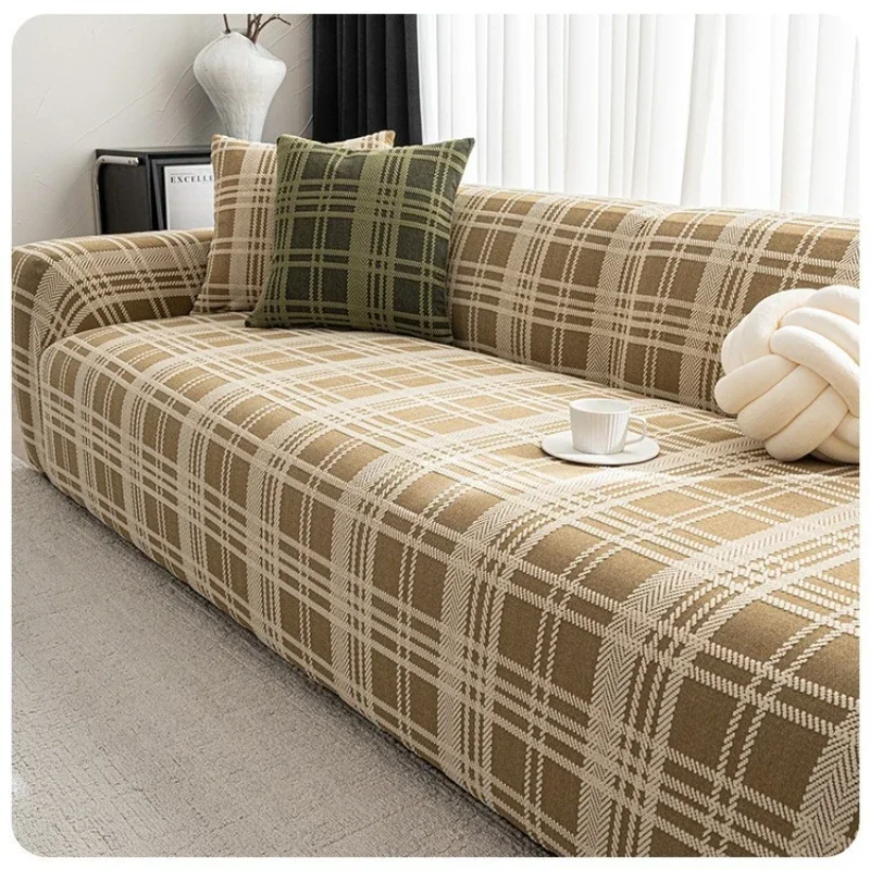 Jacquard Sofa Cover for Living Room Thick Elastic Sofa Cover 1/2/3/4 Seater L-Shaped Corner Sofa Cover