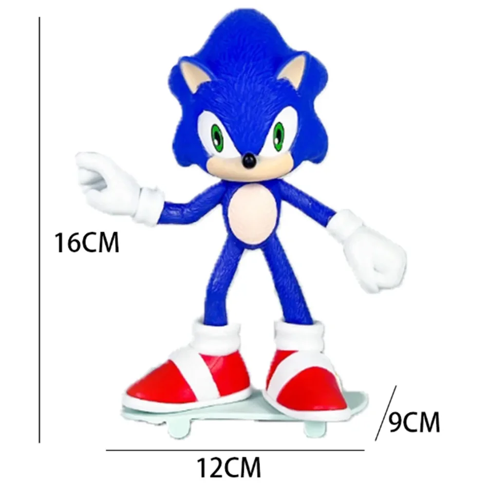 Figurka PVC Super Sonic Mouse Flying Mouse Anime, modna ozdoba na biurko, kolekcjonerska lalka Shatner Cruise, prezent