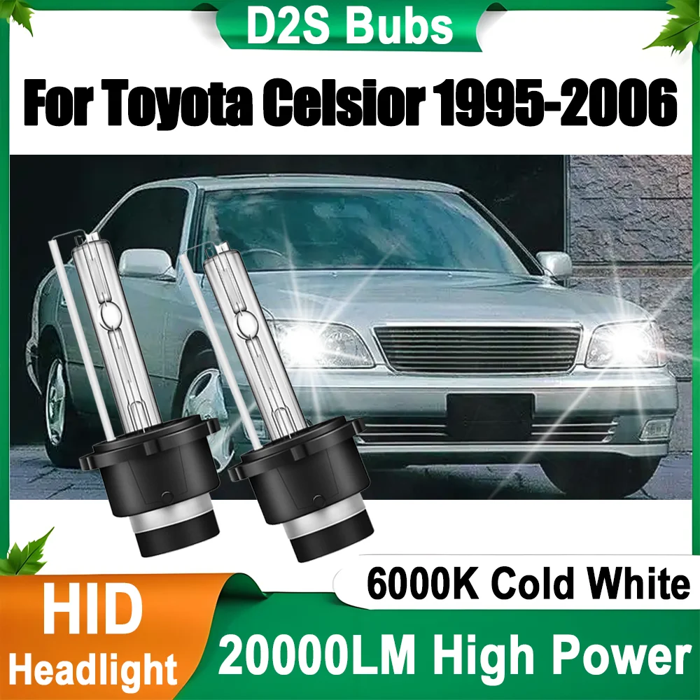 

2PCS Car Lights Super White 6000K HID Headlights D2S Xenon Headlight 12V Plug And Play Xenon Lamps For Toyota Celsior 1995-2006