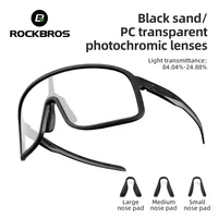 ROCKBROS Cycling Goggles HD Large-frame Lens Photochromic Glasses Outdoor Sports Eye Protection Riding Sunglasses UV400 Eyewear