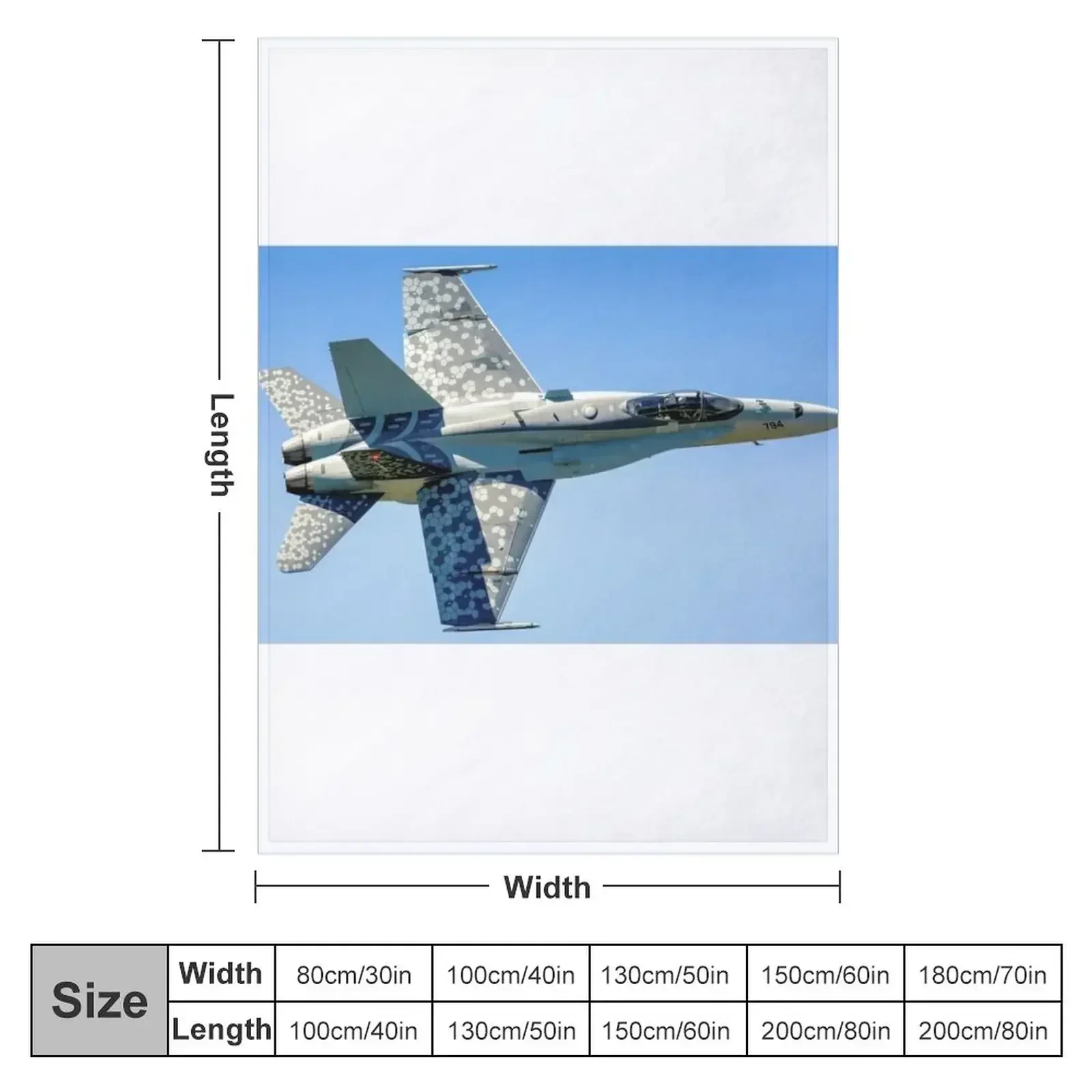 2022 CF18 demo jet painted in theme for 'Fighter Operations for Home and Abroad' Throw Blanket Cute Thermals For Travel Blankets