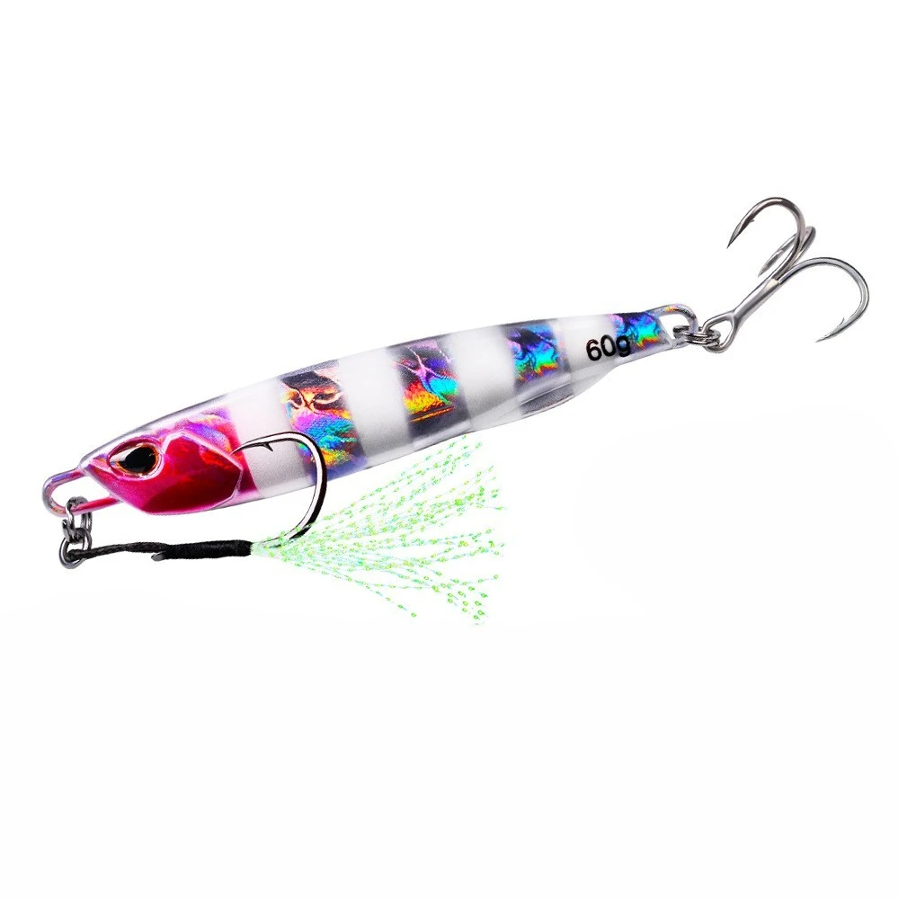 Artificial Bait Sea Fishing Jigs, Sinking Lures, Luminous Tackle, Metal Jig, Baits Accessories, Saltwater Fishing Goods, 2024