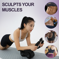 Ab Roller Wheel with Timer Automatic Rebound Abdominal Wheel Four Elbow Push-ups  Core Exercise Abdominal Muscle Machine