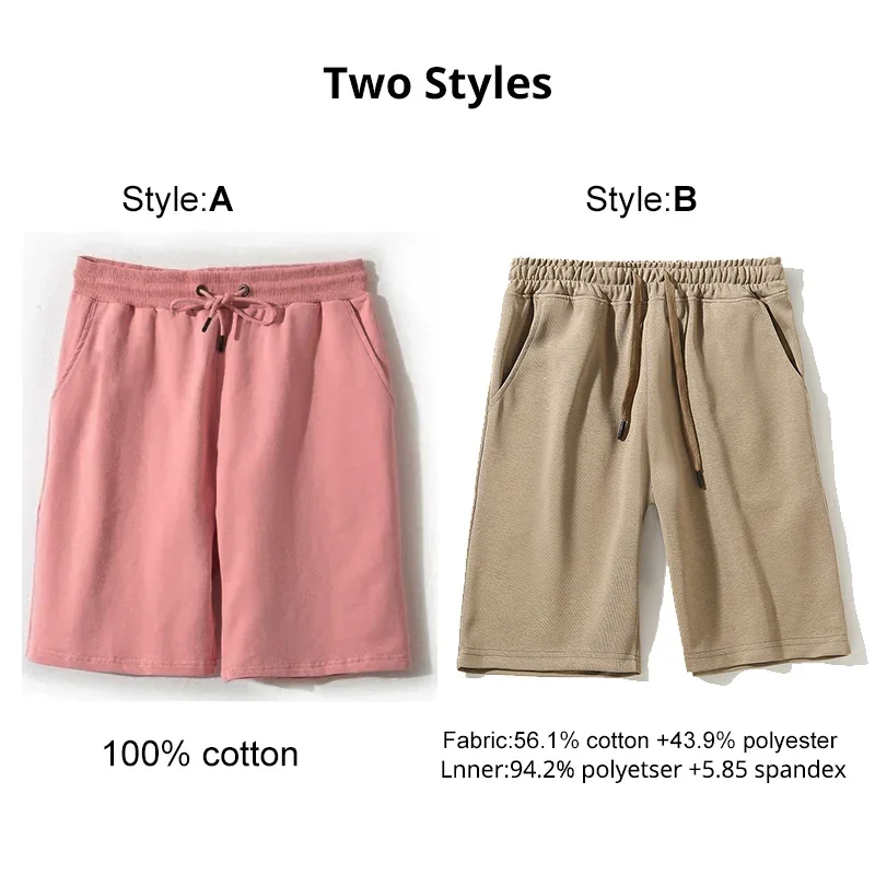 Summer Men\'s Shorts,Straight Loose Short Joggers,Drawstring Waist Cotton Bermuda Shorts USA S-XL