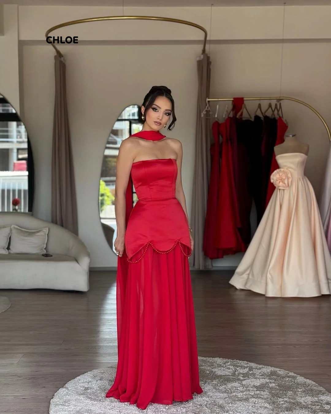

Line A Prom Dresses 2025 Luxury Ball Dress Off-shoulder Women Evening Dresses for Special Occasions Custom Made Shawl Party Gown
