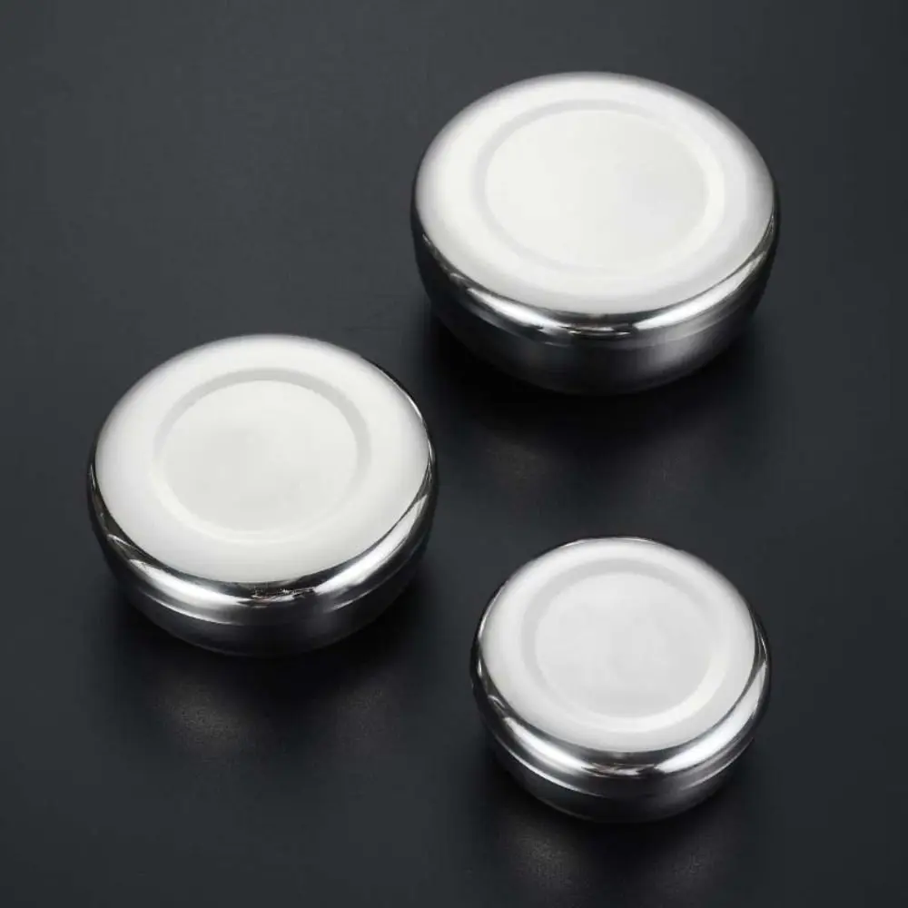 Kitchen Tool Stainless Steel Korean Rice Bowl Unbreakable with Lid Pickle Container Fall-proof Salad Bowl Children