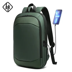 HcanKcan Business Work Men's Backpack 17“Laptop Waterproof multifunctional Pack USB Charging Expandable Travel Luxury Women Bags