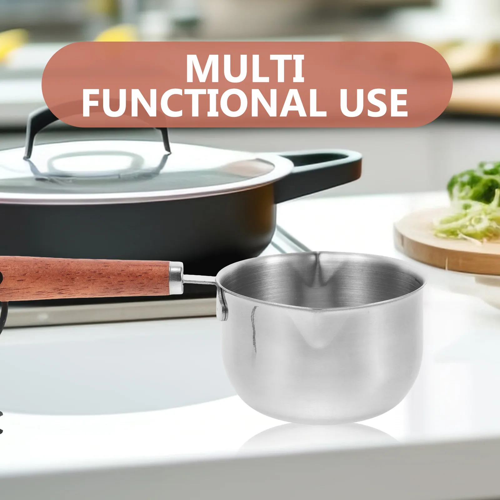 200Ml Stainless Steel Mini Pot for Milk Coffee Oil Heating Compact Kitchen Cookware Baby Food Warmer Butter Chocolate Melting - view 5