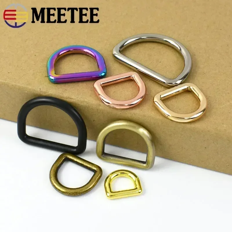 10pcs Meetee 10-50mm O D Ring Metal Buckles Backpack Strap Belt Dog Pet Collar Webbing Clasp DIY Leather Craft Bags Accessories