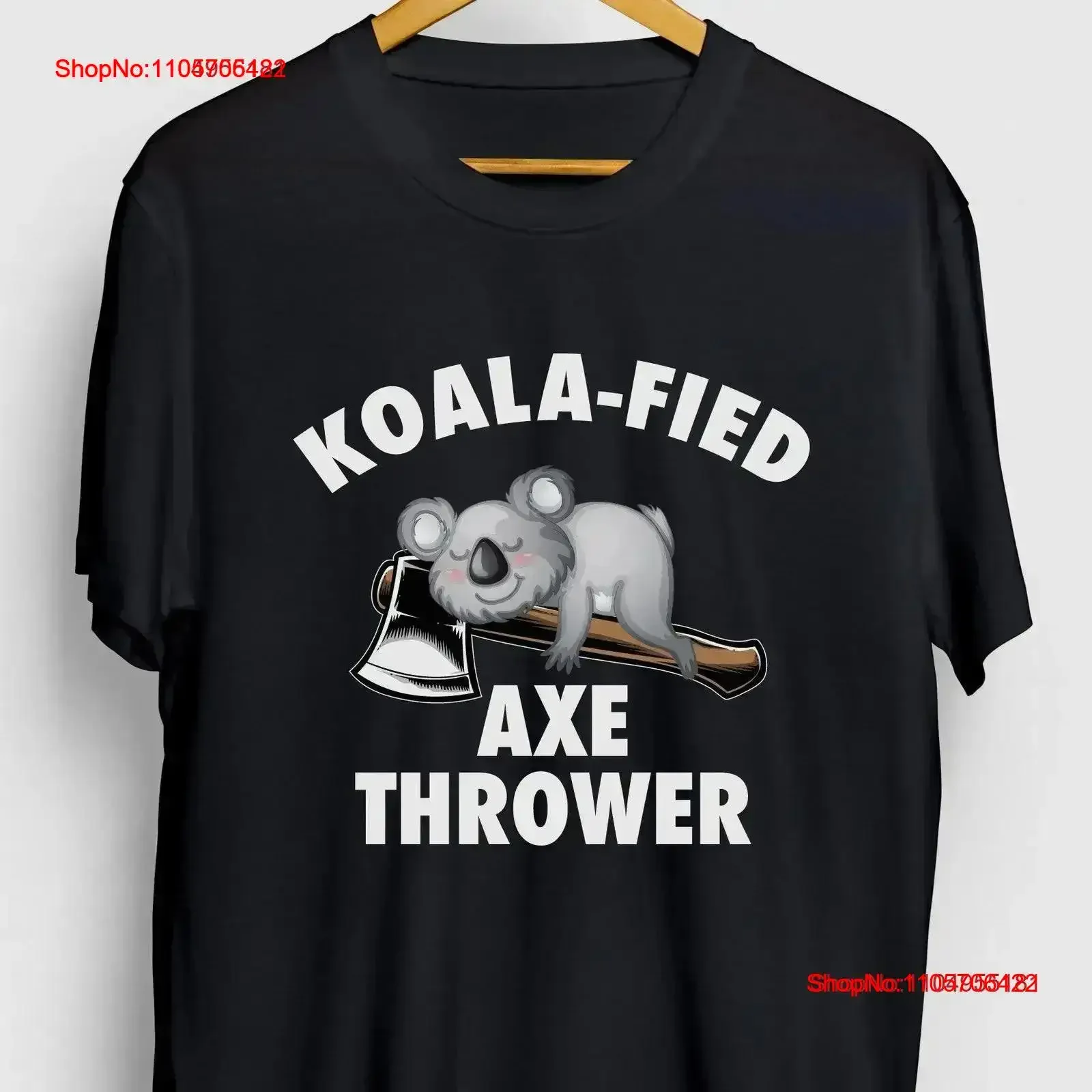 Koalafied Axe Thrower Throwing Funny Lumberjack T Shirt Hatchett tee Youth vintage Washed Versatile Soft streetwear vintage