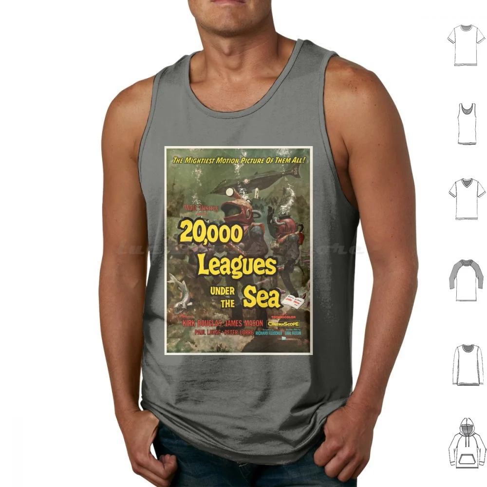 20 , 000 Leagues Under The Sea ( 1954 ) : Vintage Movie Poster Tank Tops Vest Sleeveless Movie Vintage Design Adventure Film