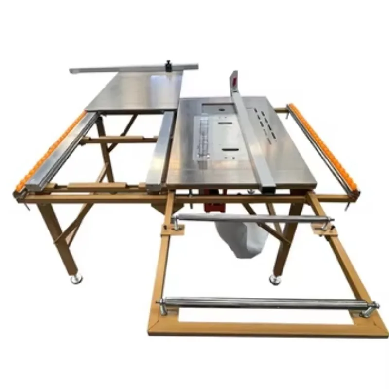 Foldable High-speed Sliding Table Saw With Double Saw Blades Combined With Mother and Child