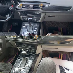 Car-Styling Carbon Fiber Car Interior Center Console Color Change Molding Sticker Decals For Audi A6 C7 2012-2018