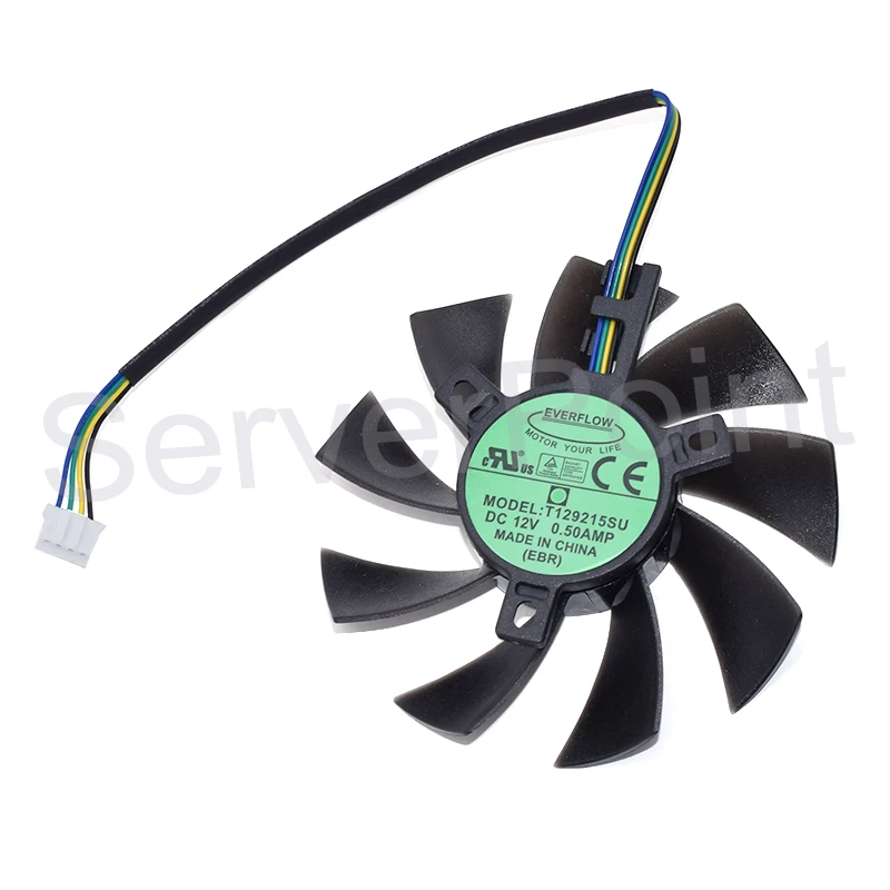 

For XFX RX 570 470D GPU Cooler Video Card Fan For Sapphire Radeon ITX Graphics fan T129215SU DC12V 0.50A 4 Pins