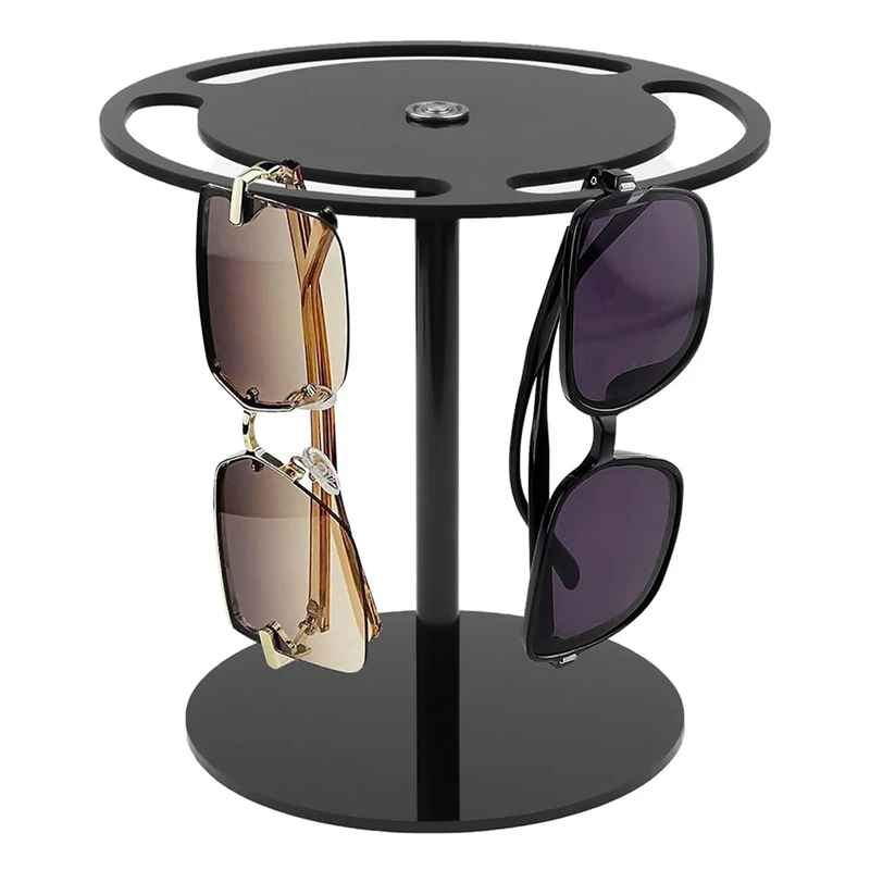 Sunglasses Holder Stand Acrylic Sunglasses Organizer +360 Rotating Eyewear Glasses Holder