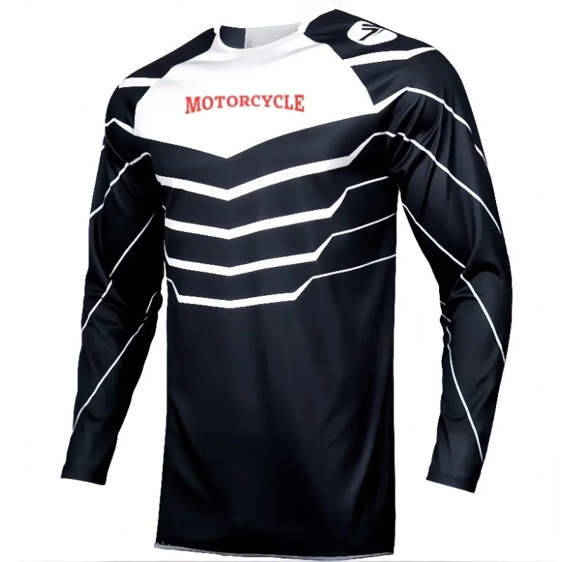 

New Off-road Motorcycles, Mountain Bikes, Fashionable Men's 3D Printed T-shirts, Sports Breathable Fast Drying Long Sleeves