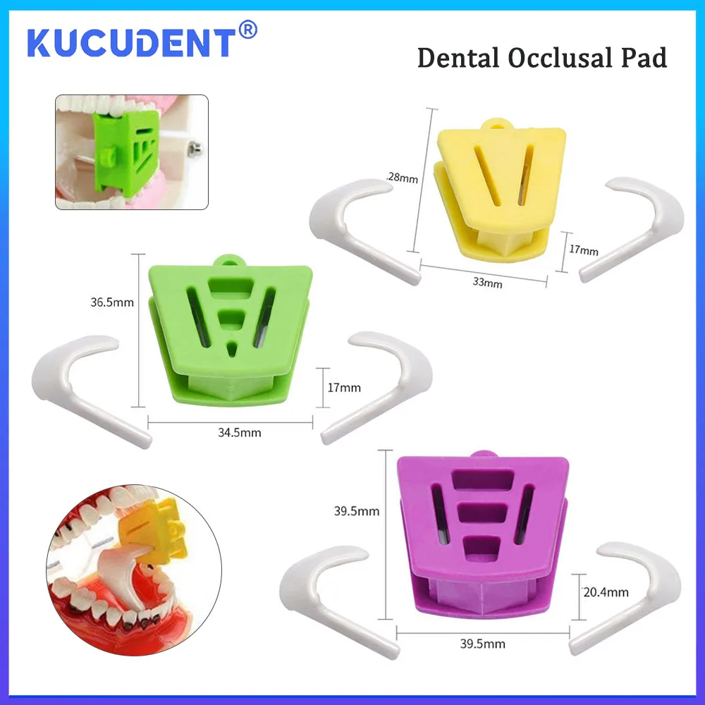 Dental Occlusal Pad Rubber Bite Opener Blocks With 2 Tongue Guard Mouth Prop Retractor Autoclavable Dentistry Oral Care Tools