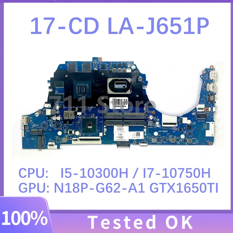 

L92729-601 M04758-601 L92730-001 GTX1650TI For HP 17-CD LA-J651P With I5-10300H / I7-10750H CPU Laptop Motherboard 100%Tested OK