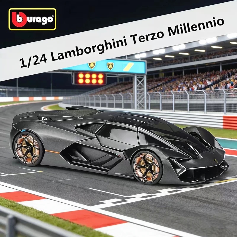 

Bburago 1:24 Terzo Millennio: Высококачественная модель спортивного автомобиля из сплава, литая под давлением, металлическая гоночная машинка, игрушка для детей, подарок
