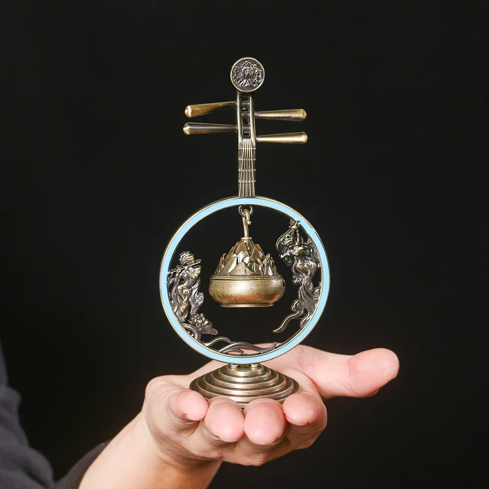 

Lying Incense Burner Insert Copper Alloy Wire Imitation Copper Road Ignition Box Creative Incense Seat