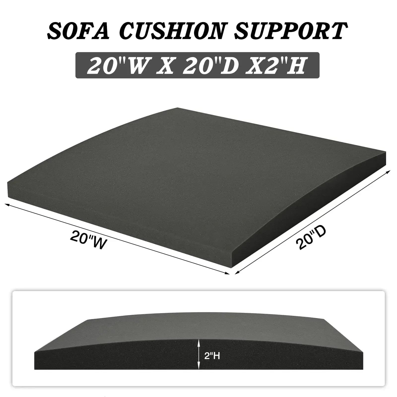 1/2/3Pcs 50x50x5cm High-Density Foam Curve Couch Sofa Cushion Support Anti-Sagging Sofa Support Cushion Sag Repair Replacement