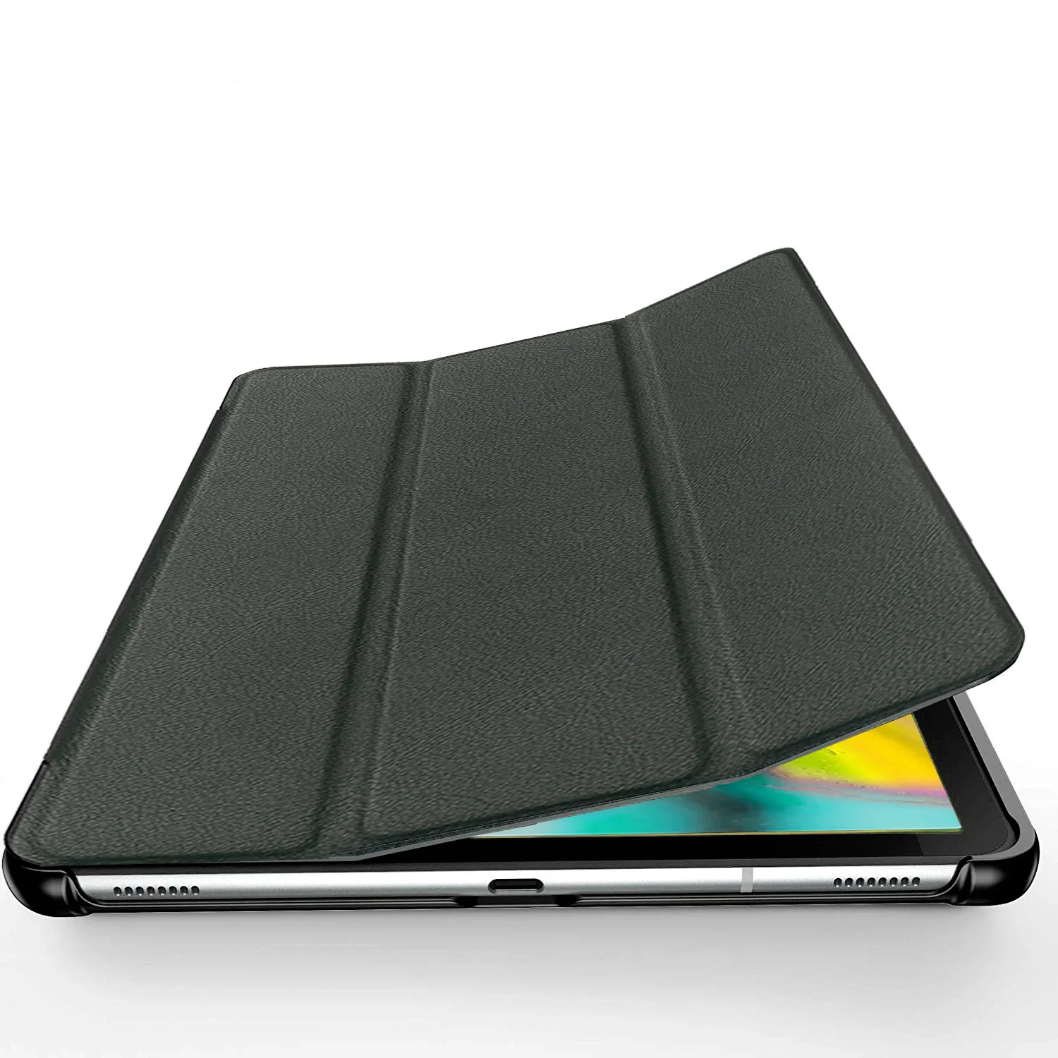 Case for Samsung Galaxy Tab S5e 10.5 (SM-T720 T725 T727) Tablet, Tri-fold Flip Durable Leather Shell Portable Protective Sleeve