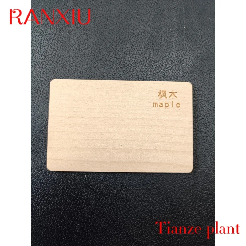 Custom Bla Car Blank Laser Engraving 13.56hz  Rfid N ooden Hotel  Card ood Busins N Card