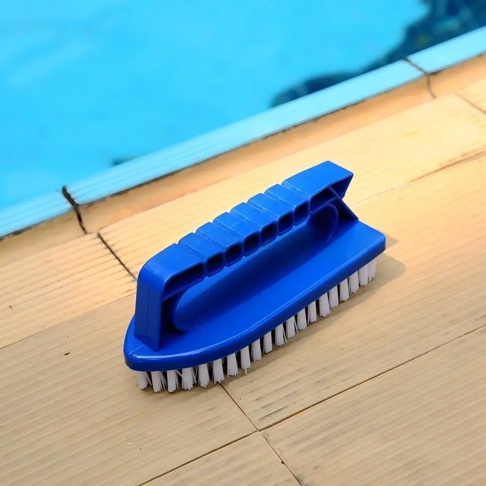 Stiff Bristle Swimming Pool Brush Durable Scrubber for Pool Spa Hot Tub Cleaning Accessories