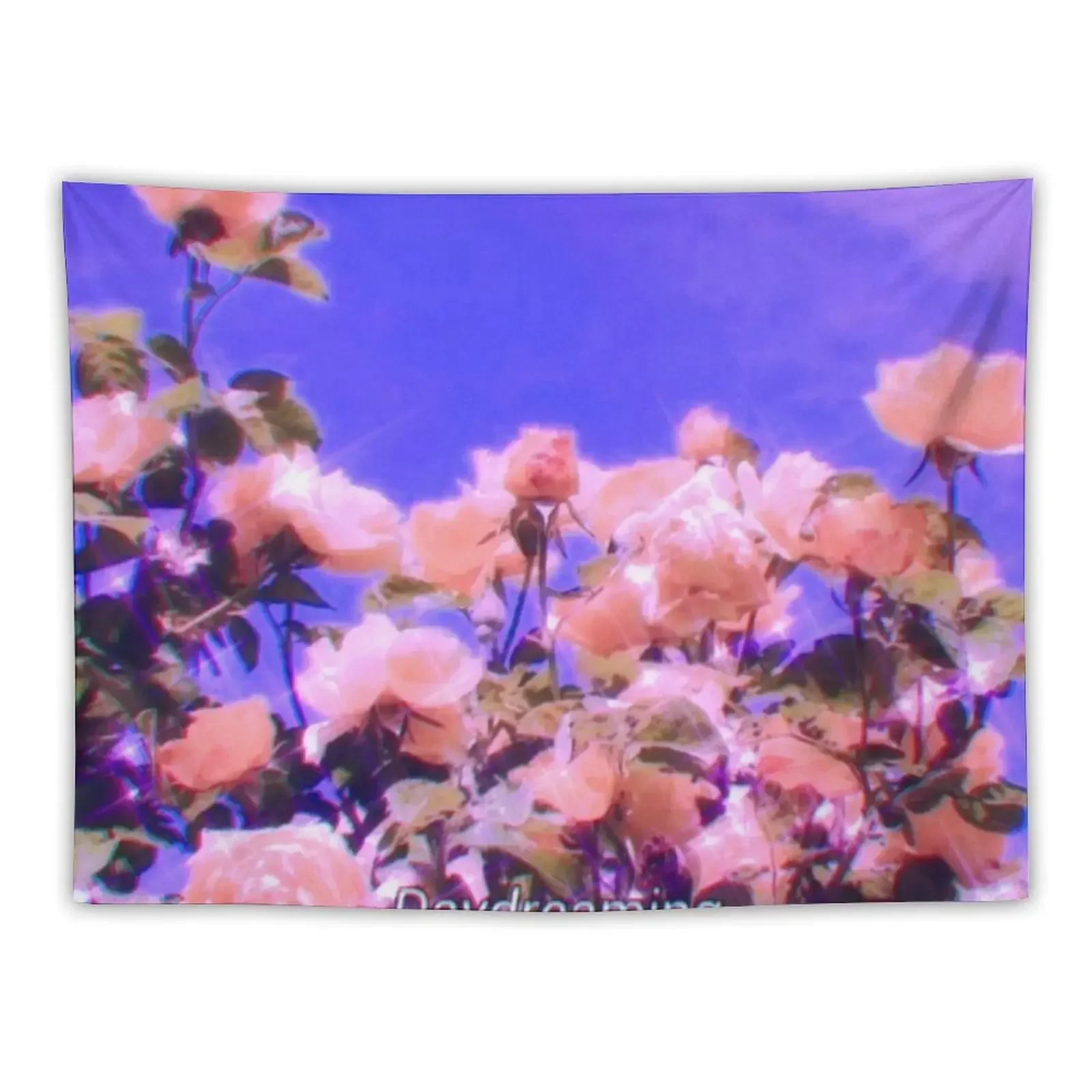 Daydreaming- Aesthetic pink glitter roses Tapestry Outdoor Decor Decoration Wall Tapestry